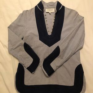 Elizabeth McKay Seersucker Top Size 2